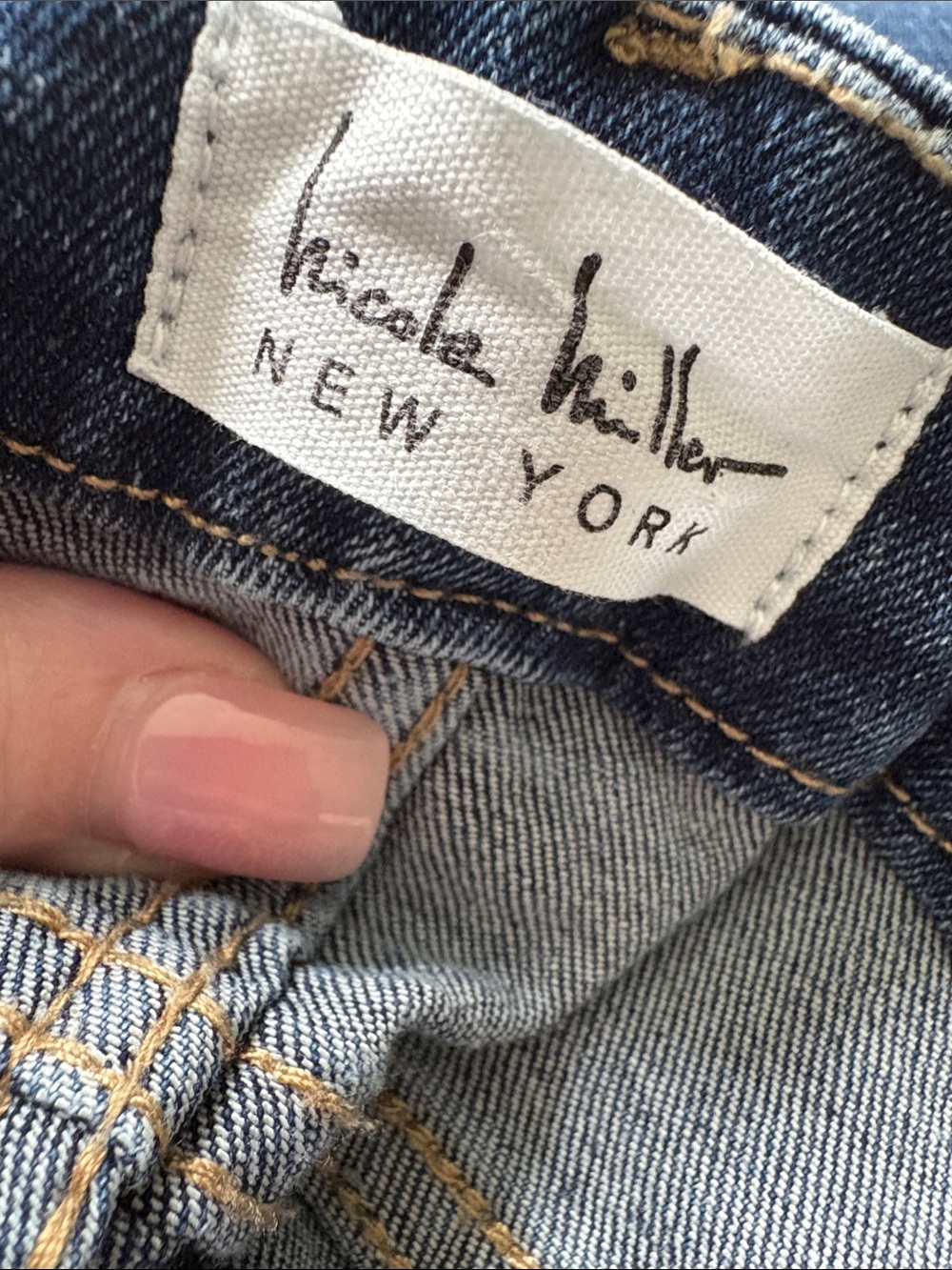 Nicole Miller SOHO High-Rise Slim Straight Jeans - Dark Blue Size 12 - Picture 4 of 13